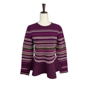 NEW Ted Baker Striped Peplum LEYTINA Top Size 5